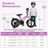 Costway 12"/14"/16"/18" Kids Bike for 3-4 Years Old Boys & Girls with Adjustable Seat Handbrake Reflectors Blue/Purple/Red - 3 of 4