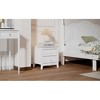 VLIVAREEmlen 2-Drawer Nightstand for Bedroom, Mid Century Retro Bedside Table with Classic Design,White - 4 of 4