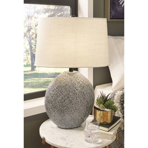 Harif Table Lamp Black - Signature Design by Ashley: Oval Shade, 3-Way Switch, 26.63" Height - 1 of 2
