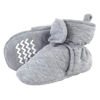 Hudson Baby Baby and Toddler Quilted Booties, Heather Gray