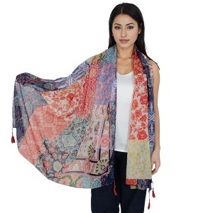 Fashion Elegant Geometric Tassel Patchwork Scarf