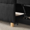 SYFERLORY Convertible Sleeper Sofa Chair Adjustable Backrest Recliner with Pullout Sofa Bed with Wheels, Black - 4 of 4