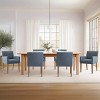 Set of 6 Upholstered Dining Chairs with Arms, Modern Linen Armchairs with Wooden Legs, Accent Chairs for Dining Room, Living Room - Panipeachy - 2 of 4