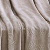 Ceasar Soft Plush Contemporary Embossed Collection All Season Throw 50"x60", Taupe - 4 of 4