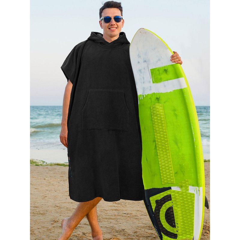 SUN CUBE Surf Beach Towel Changing Robe with Hood, Quick Dry Microfiber Wetsuit Changing Towel with Pocket for Surfing Men Women, 2 of 8