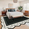 Garvee Area Rugs for Living Room Bedroom Scalloped Floral Bordered Rug Soft Non Slip Low Pile Indoor Carpet - 2 of 4