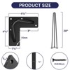 Aoibox 28 Inch Hairpin Table Legs 3 Steel Rods 1/2 Inch Pipe Heavy Duty 800lbs Capacity Black Set of 4 for Tables - 3 of 4