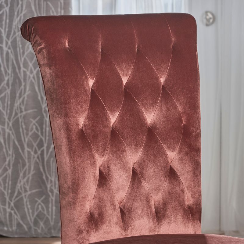 Set of 2 Venetian New Velvet Tufted Dining Chair - Christopher Knight Home, 4 of 6