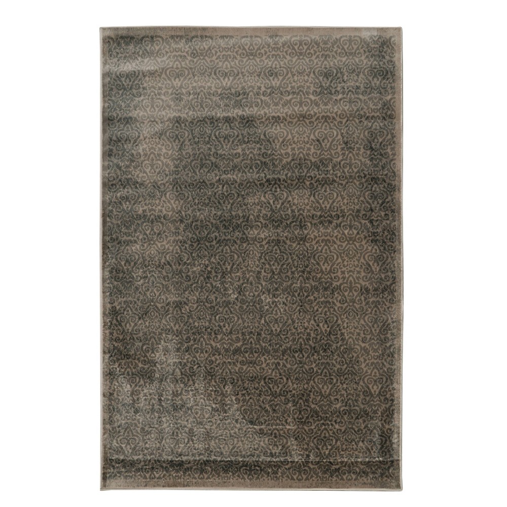 8'x10' Vintage Collection Illusion Rug Charcoal Gray - Linon