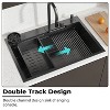 FUFU&GAGA Multi-Functional Stainless Steel Kitchen Sink,Modern Workstation Sink with Cutting Board/cup rinser/Pull - Down Faucet,Matte Black - 4 of 4