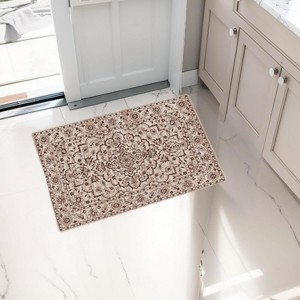 Ultra-Thin Floral Area Rug - Stain Resistant Non-Slip Large Carpet for Living Room, Dining Room Home Office - 1 of 4
