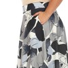 White Mark Plus Size Leaf Print Vintage Flared Midi Skirt - image 4 of 4