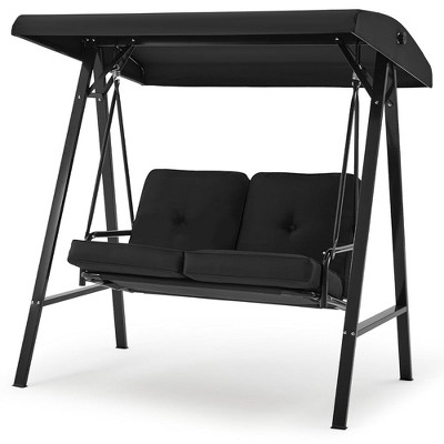 Anybear 2-person black polyester swing chair