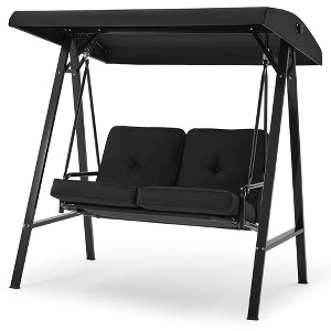 Anybear 2-person black polyester swing chair - 1 of 4