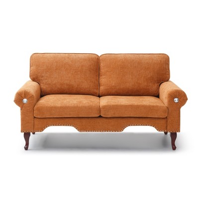 TiramisuBest Convertible 3-in-1 Velvet Sofa Bed, Sleeper Loveseat Chaise Lounge with Adjustable Backrest for Living & Small Spaces (Beige)