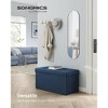 SONGMICS Storage Ottoman Bench Folding Storage Footrest 2 Extra Storage Boxes Hold up to 660 lb - 2 of 4
