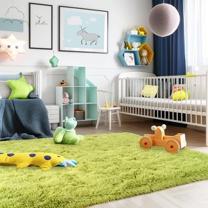 Area Rugs for Living Room Bedroom, Non-Slip Fluffy Soft Shag Carpet for Kids Home Dorm Decor Aesthetic - 1 of 4