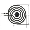 ERP® Replacement 6-In. 4-Turn 1,500-Watt Range Surface Element, S46Y15 in Black, Size: 4 Turn - 2 of 4