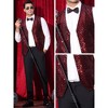 Lars Amadeus Men's V-Neck Party Dress Prom Nightclub Shiny Sleeveless Argyle Sequin Vest - 3 of 4