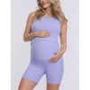 Women's Crew Neck Racerback Cropped Maternity Tank | Motherhood Maternity - 3 of 3