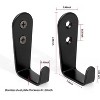 Phiestina 5-Piece Large L-Shaped Stainless Steel Hooks Set (Black) - 2 of 4