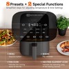 Kitchen Elite Digital Air Fryer Oven with Viewing Window and 8 Presets, 4 Quart, Touchscreen Cooker, Precise Temp Control, Elegant Gray - 4 of 4