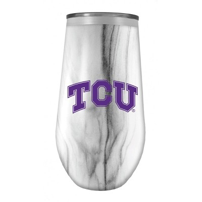 NCAA  TCU Horned Frogs 16oz Marble Tall Stemless Stainless Steel Tumbler