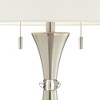 360 Lighting Rachel Modern Table Lamps 28" Tall Set of 2 Concave Column Hourglass Metal White Drum Shade for Bedroom Living Room Bedside Nightstand - 3 of 4