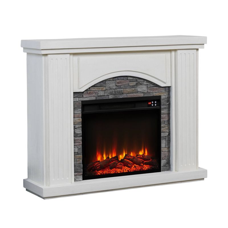 47" Stone Surrounded Freestanding Electric Fireplace - Festivo, 3 of 11