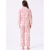 INSPIRE CHIC Women's Nursing Pajama Set Floral Leopard Long Sleeve Top with Pant Postpartum Breastfeeding Loungewear - 4 of 4