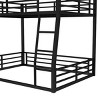 TopComfy Beds Metal Full XL over Queen Bunk Bed Teens Bed Space Saving Noise Reduced No Box Spring Needed for Bedroom, Black, 63"*63.7"*91.04" - 4 of 4