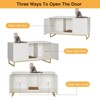 Double Room Large Cat Cabinet, Litter Box Furniture Hidden with Scratch Pad - 3 of 4
