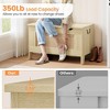 Storage Bench, Retro Wooden Storage Chest with Cut-Out Pull, Safety Hinge - 4 of 4