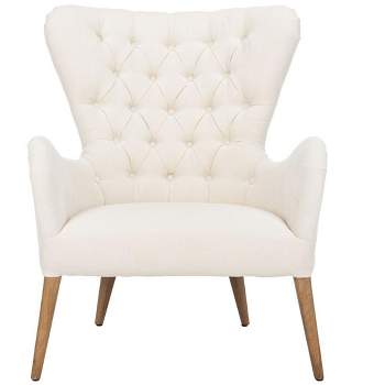 Brayden Contemporary Wingback Chair - Off White - Safavieh