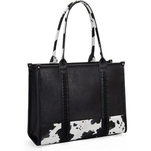 Tote Bag for Women Western Cow Print Purse Designer Top Handle Handbags - 1 of 4