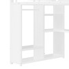 Sapphtopaz Loft Bed with Built-in Wardrobe Metal Bed Frame with Guardrail & ladder,Space-Saving Beds with Desk & Shelf for Teen&Adult - 3 of 4