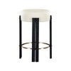 Meridian Furniture,Harrison Cream Vegan Leather Counter Stool - 2 of 4