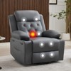 Power Lift Recliner Chair with Massage & Heating, Oversized PU Leather Lift Chair with Cup Holders & Side Pockets - 3 of 4