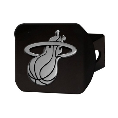 NBA Miami Heat Chrome Metal Hitch Cover - Black