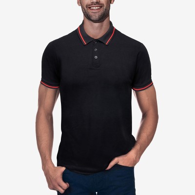 X RAY Men's Basic Short Sleeve Tipped Polo