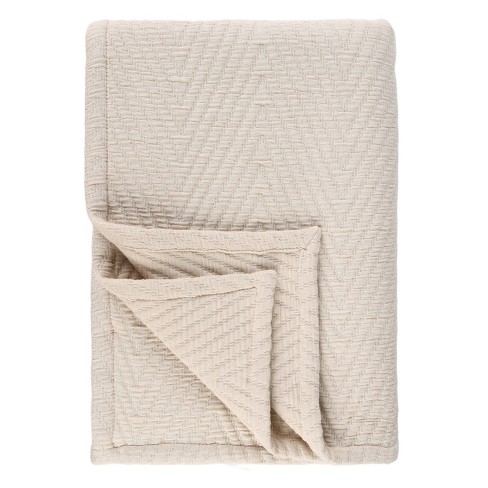 Modern Chevron Cotton Medium Weight Woven Coverlet by Blue Nile Mills - image 1 of 4