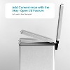 Home Zone Living 12 Gallon Slim Stainless Steel Kitchen Trash Can with Step Pedal and Soft Close Lid, Silver - 4 of 4