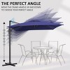 Pellebant 9x11FT Cantilever Umbrella Outdoor 360 Degree Rotation Offset Umbrella 6 Heights Adjustable with Base Black - 4 of 4