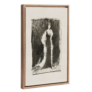 18"x24" Sylvie Beaded Lady Meux Framed Canvas by The Art Institute of Chicago Gold - Kate & Laurel All Things Decor - 1 of 4