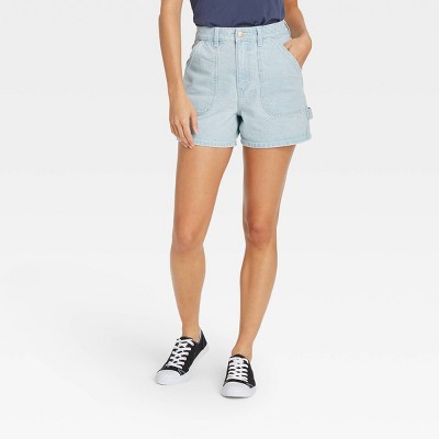 womens denim carpenter shorts