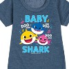 Girls' - Baby Shark - Baby Shark Family Doo Doo Doo Graphic Short Sleeve Fleece Dress - 2 of 4
