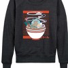 Women's - Instant Message - Kawaii Frog Eating Ramen Lightweight French Terry Wide Neck Long Sleeve Shirt - 2 of 4