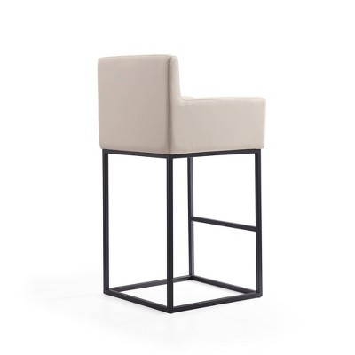 Manhattan Ambassador Cream Leather 42'' Modern Barstool