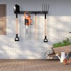 Costway Utility Tool Organizer Wall Mount Tool Storage Rack 330lbs Capacity with 8 Hooks - 3 of 4