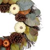 Northlight Pumpkin, Pinecone, and Gourd Artificial Fall Harvest Wreath, 24-Inch, Unlit - 2 of 3